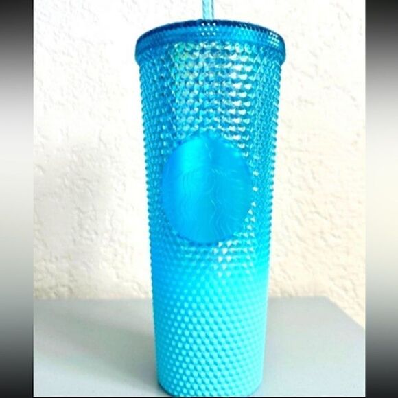 Starbucks 2023 Ombré Glacier Light Blue Studded Tumbler Venti - Picture 1 of 12